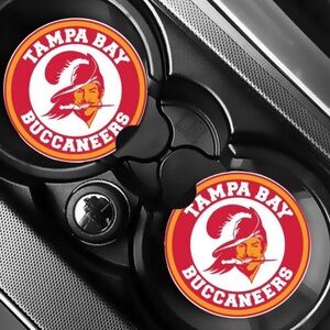 Old School Bucs Car Coasters Absorbent Set of (2)